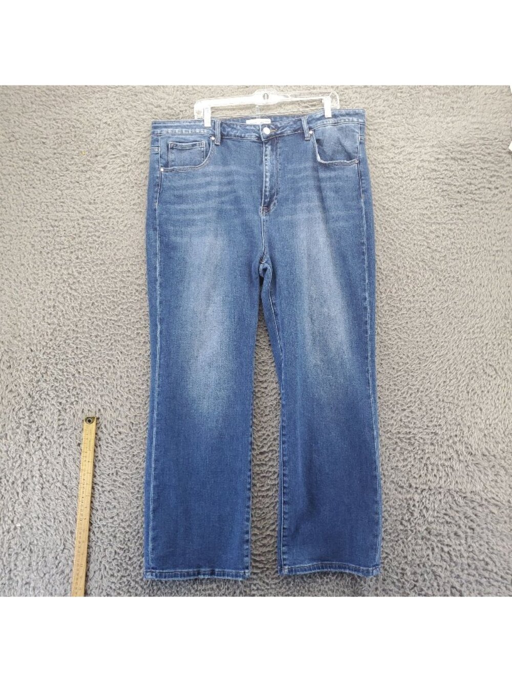 Risen Jeans Womens 3XL Blue Straight Leg Mid Rise Stretch Denim